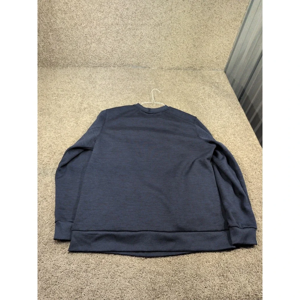 Spyder Active‎ Mens Crewneck Sweatshirt Navy Blue Heathered Pullover Size M